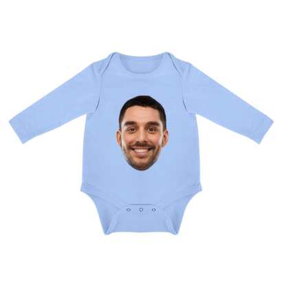 FacePajamas Baby Pajama Custom Face Superman Infant Bodysuit One Piece Jumpsuit Personalized Long Sleeve Rompers Baby Clothes
