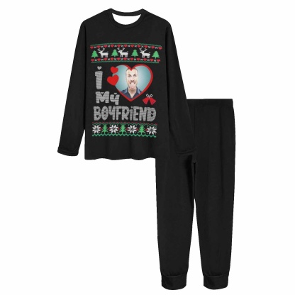 FacePajamas Pajama Custom Face Sweet Lover Sleepwear Personalized Slumber Party Couple Matching Pajamas