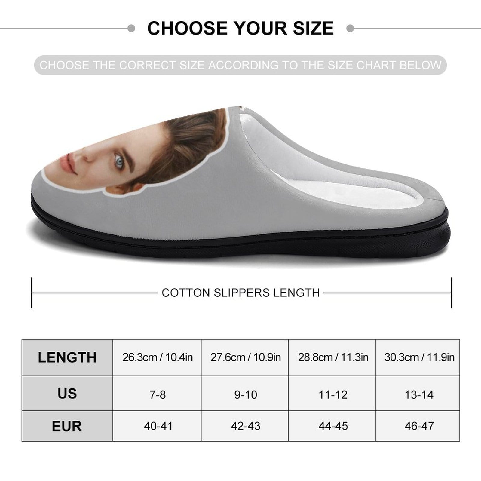 FacePajamas Slippers-2YX-SDS Custom Face Women's All Over Print Cotton Slippers