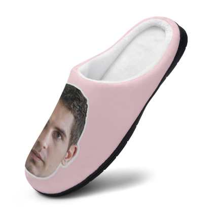 FacePajamas Slippers-2YX-SDS Custom Face Women's All Over Print Cotton Slippers