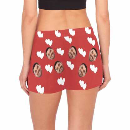 FacePajamas Pajama Shirt&Pants Custom Face Women's Pajama Shorts Multiple Colors Love Personalized Sleepwear Shorts