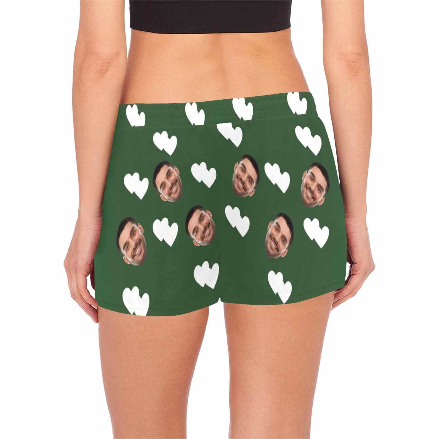 FacePajamas Pajama Shirt&Pants Custom Face Women's Pajama Shorts Multiple Colors Love Personalized Sleepwear Shorts