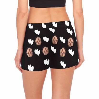 FacePajamas Pajama Shirt&Pants Custom Face Women's Pajama Shorts Multiple Colors Love Personalized Sleepwear Shorts