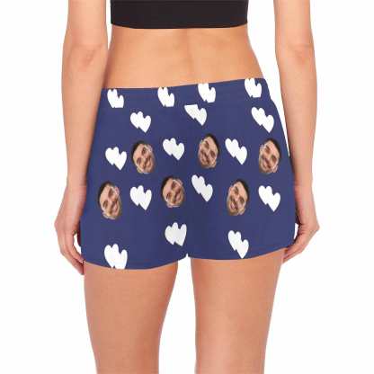 FacePajamas Pajama Shirt&Pants Custom Face Women's Pajama Shorts Multiple Colors Love Personalized Sleepwear Shorts