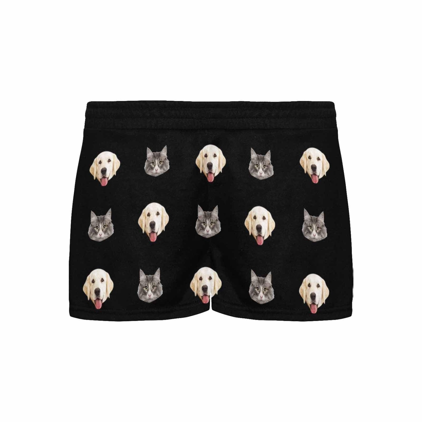 FacePajamas Pajama Shirt&Pants Custom Face Women's Pajama Shorts Personalized Cat Dog Pictures Sleepwear Shorts
