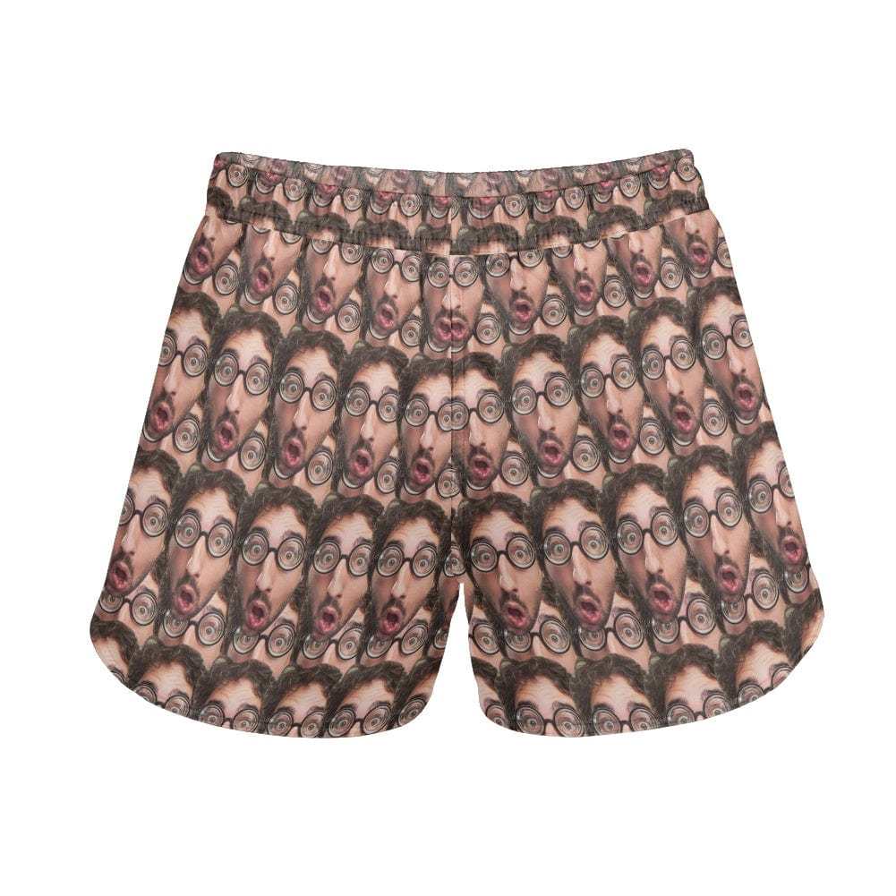 FacePajamas Pajama Pants Custom Face Women's Pajama Shorts Personalized Funny Face Sleepwear Shorts