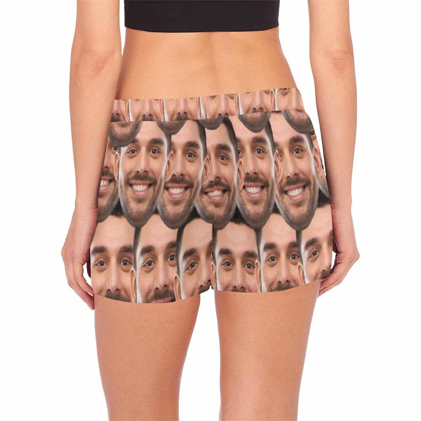 FacePajamas Pajama Shirt&Pants Custom Face Women's Pajama Shorts Personalized Seamless Face Sleepwear Shorts