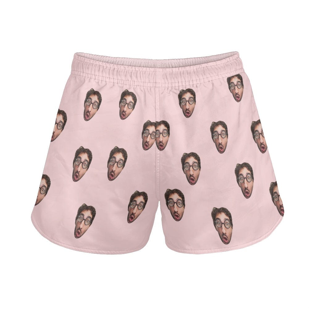 FacePajamas Pajama Pants Custom Face Women's Pajama Shorts Personalized Solid Color Sleepwear Shorts