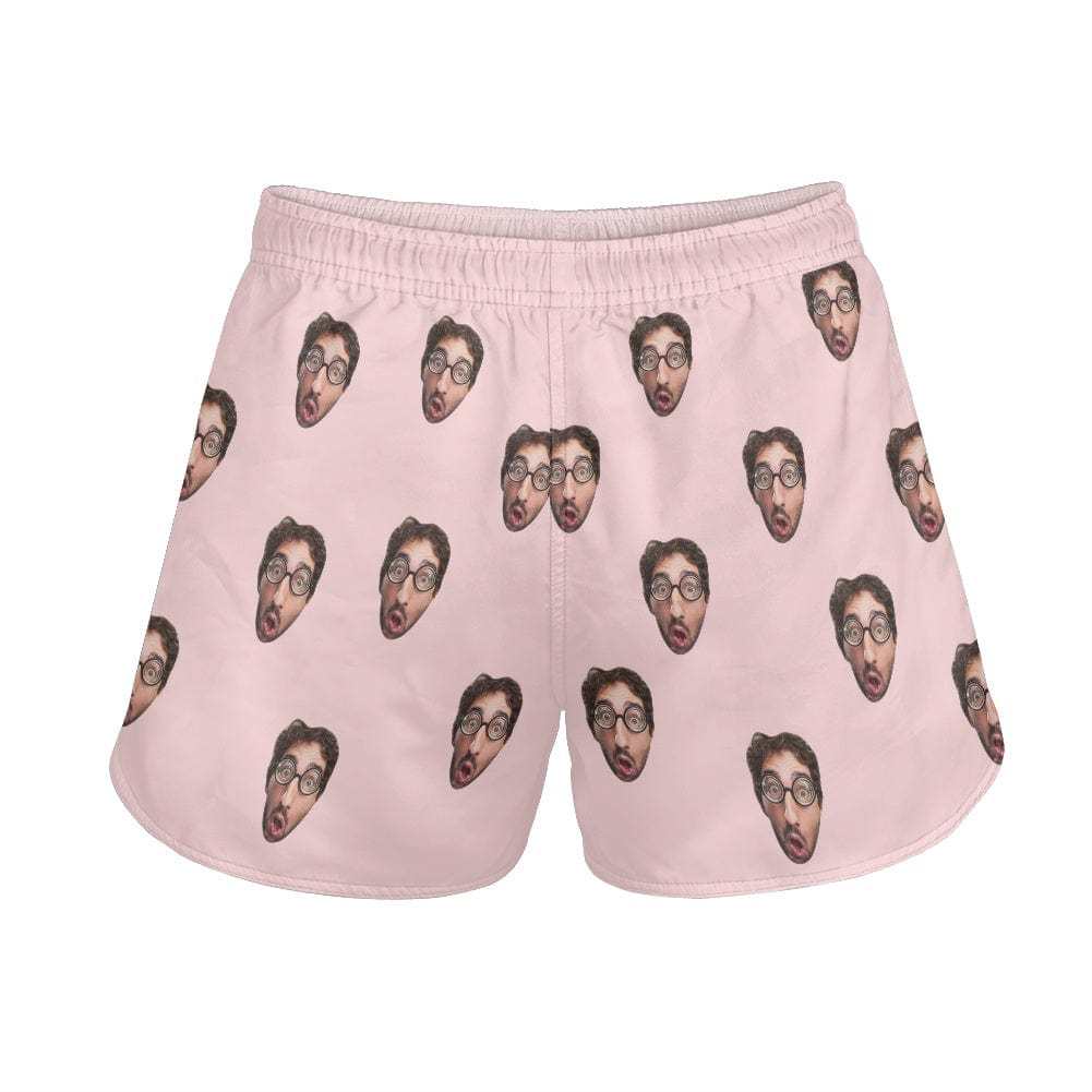 FacePajamas Pajama Pants Custom Face Women's Pajama Shorts Personalized Solid Color Sleepwear Shorts