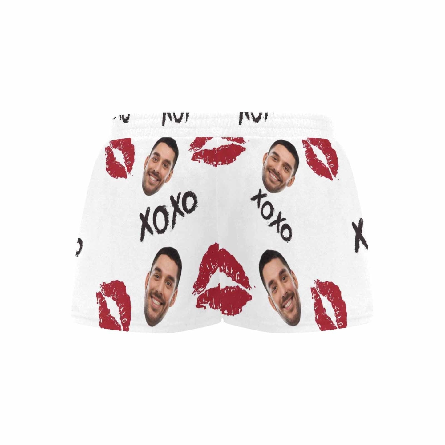 FacePajamas Pajama Shirt&Pants Custom Face Women's Pajama Shorts Personalized XXOO Sleepwear Shorts