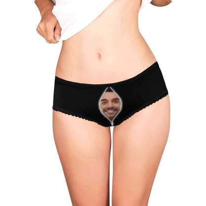 FacePajamas Women Underwear Custom Face Women's Underwear for Ladies Personalized Photo Panties Women's High-Cut Briefs For Valentine's Day Gift