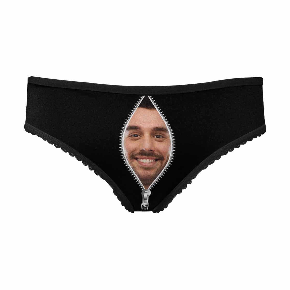 FacePajamas Women Underwear Custom Face Women's Underwear for Ladies Personalized Photo Panties Women's High-Cut Briefs For Valentine's Day Gift