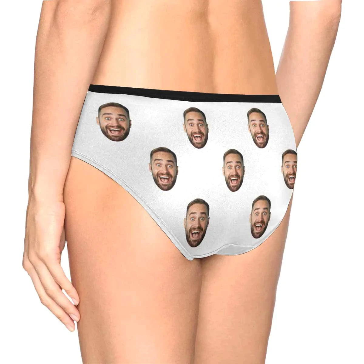 FacePajamas Women Underwear Custom Men's Face Underwear Personalized Girlfriend Face Women's High-cut Briefs Valentine's Gift for Girlfriend or Wife