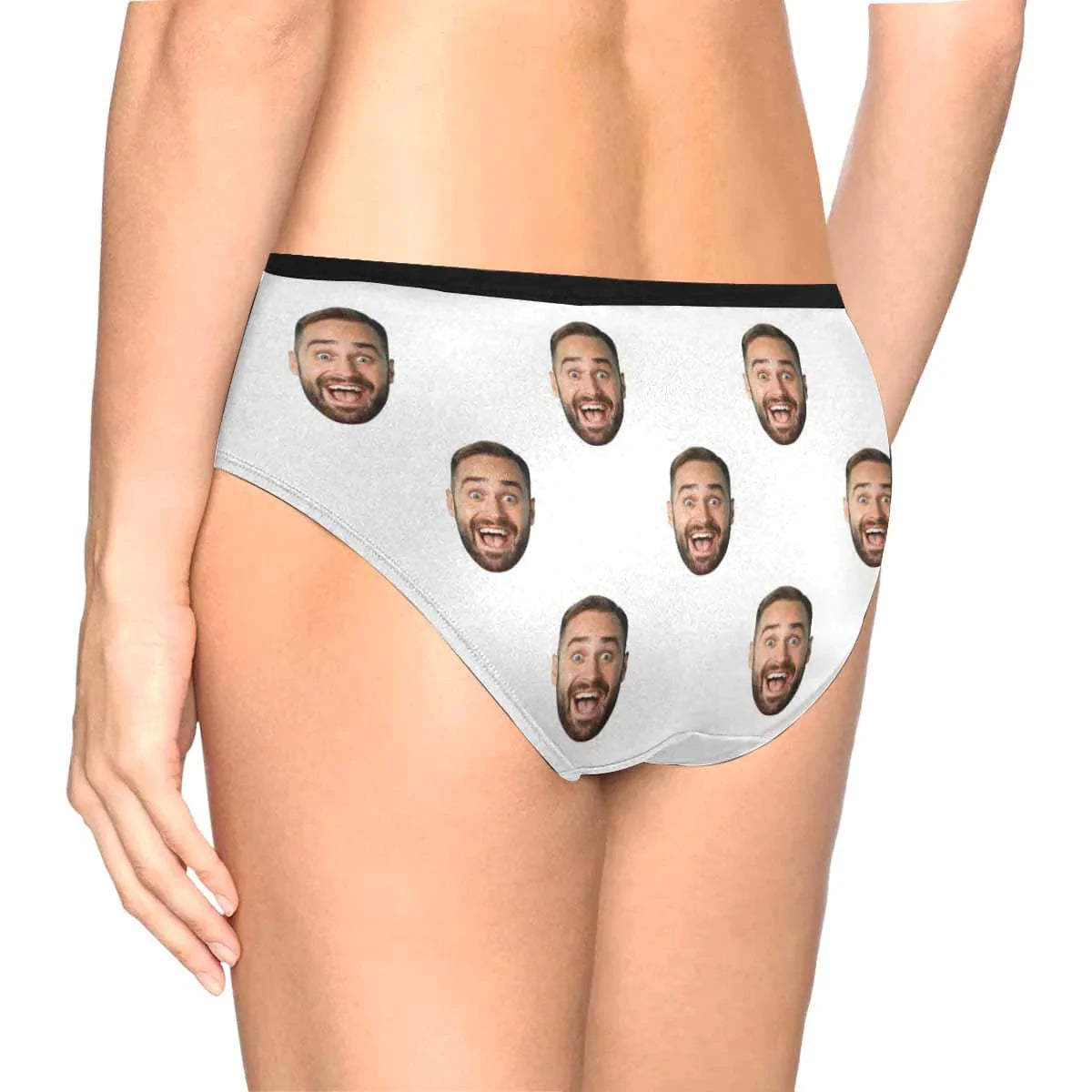 FacePajamas Women Underwear Custom Men's Face Underwear Personalized Girlfriend Face Women's High-cut Briefs Valentine's Gift for Girlfriend or Wife