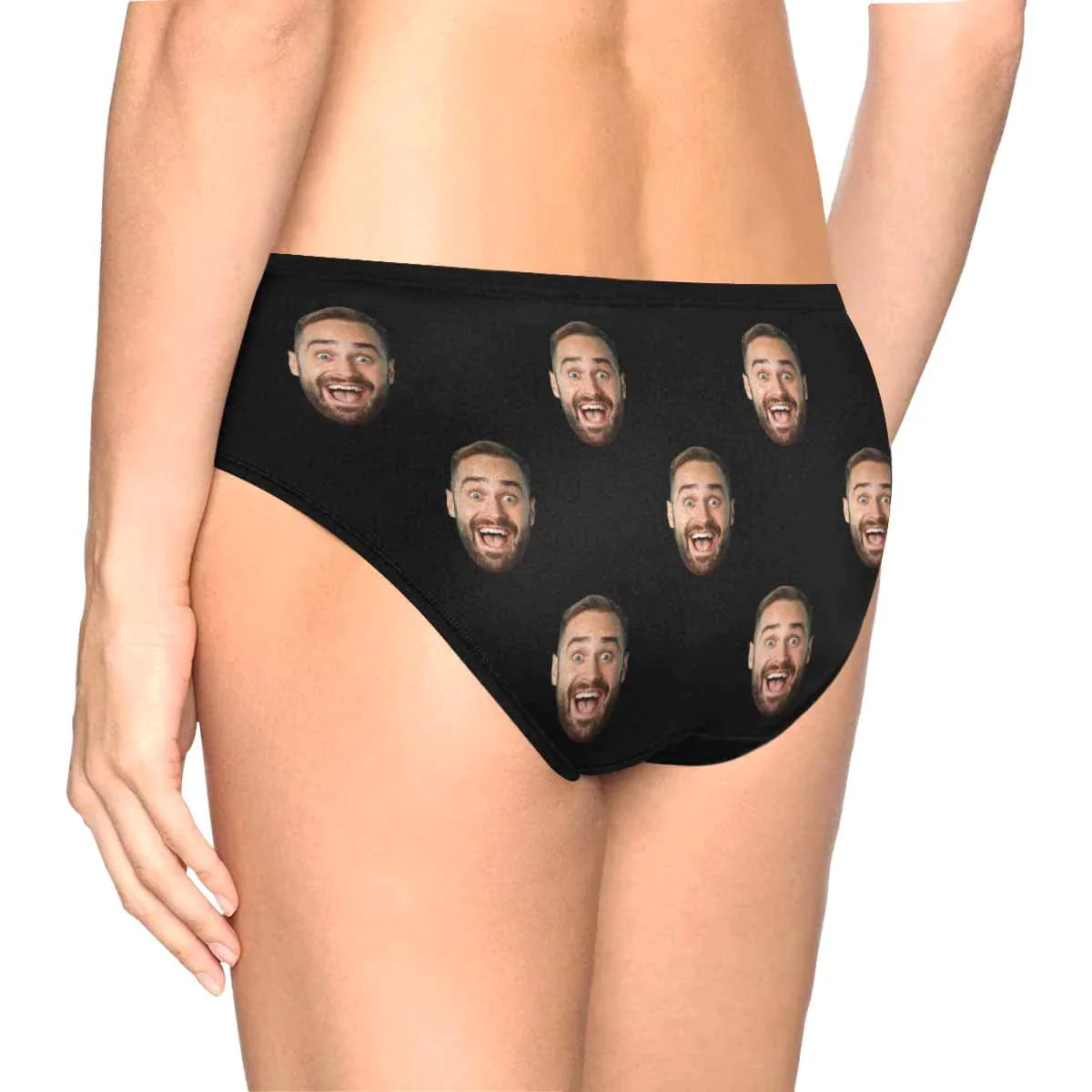 FacePajamas Women Underwear Custom Men's Face Underwear Personalized Girlfriend Face Women's High-cut Briefs Valentine's Gift for Girlfriend or Wife