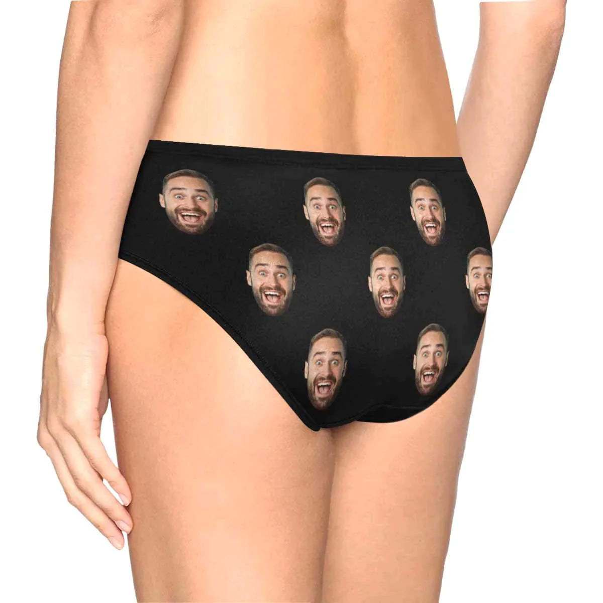 FacePajamas Women Underwear Custom Men's Face Underwear Personalized Girlfriend Face Women's High-cut Briefs Valentine's Gift for Girlfriend or Wife