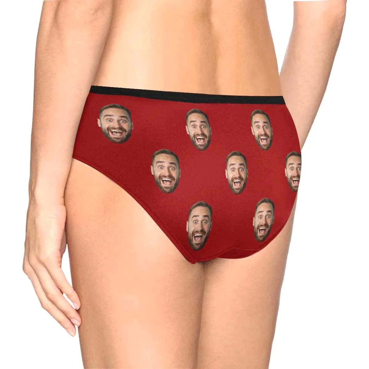 FacePajamas Women Underwear Custom Men's Face Underwear Personalized Girlfriend Face Women's High-cut Briefs Valentine's Gift for Girlfriend or Wife