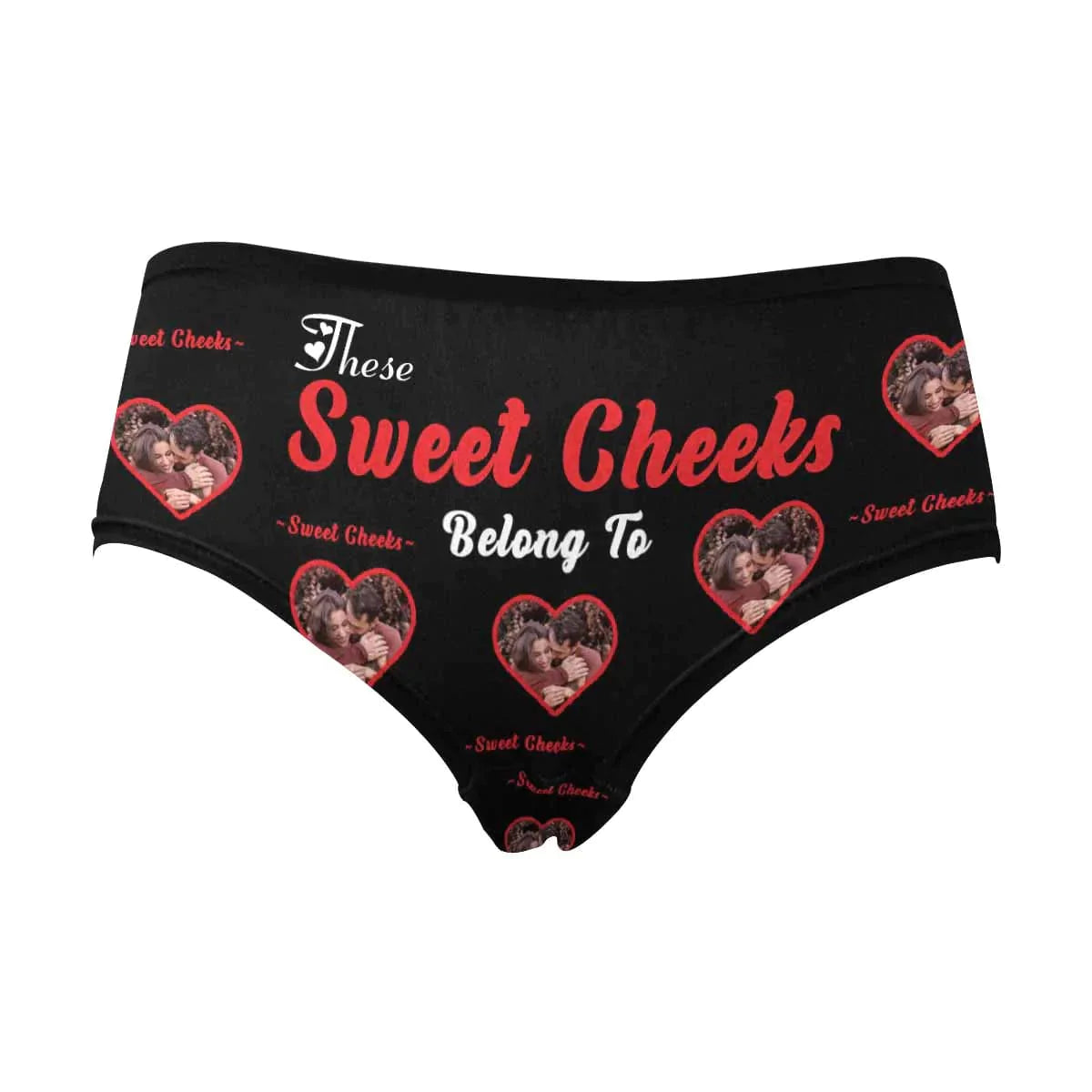 FacePajamas Women Underwear Custom Men's Face Underwear Personalized Sweet Cheeks Women's High-cut Briefs Valentine's Gift for Girlfriend or Wife