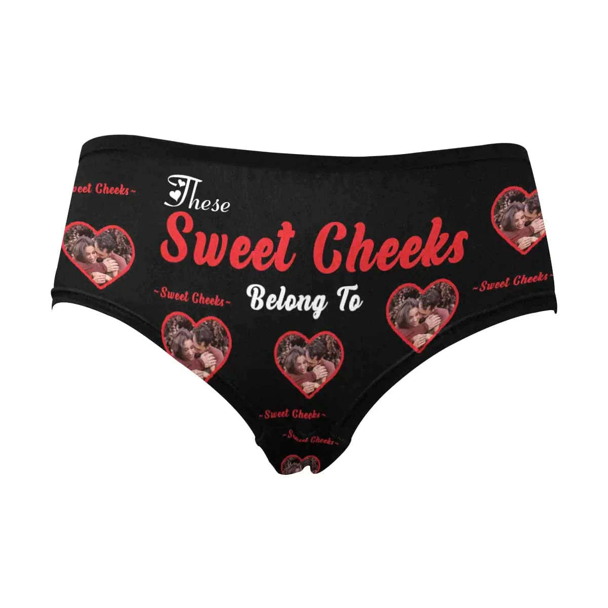 FacePajamas Women Underwear Custom Men's Face Underwear Personalized Sweet Cheeks Women's High-cut Briefs Valentine's Gift for Girlfriend or Wife