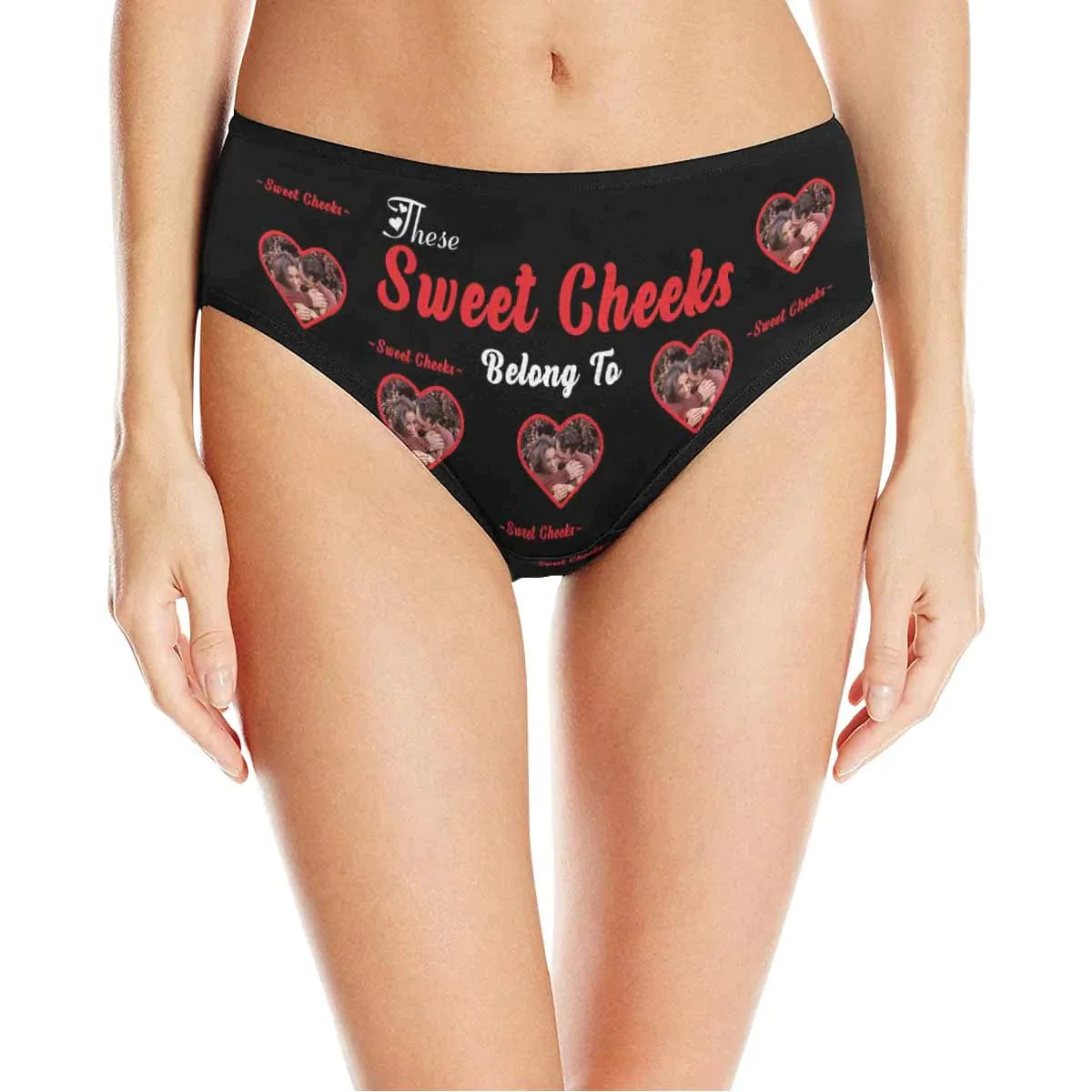 FacePajamas Women Underwear Custom Men's Face Underwear Personalized Sweet Cheeks Women's High-cut Briefs Valentine's Gift for Girlfriend or Wife