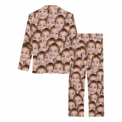 FacePajamas Pajama Custom My Baby Face Pajamas Women's Long Pajama Set Personalized Pajama Top&Pajama Bottom