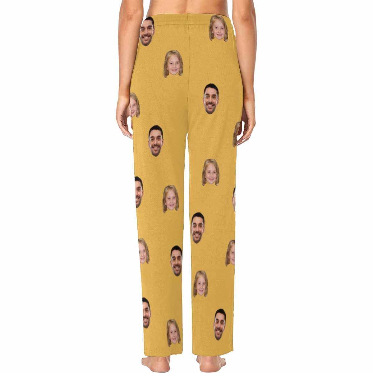 FacePajamas Pajama Custom My Family Face Nightwear Personalized Women's Slumber Party Long Pajama Shirt&Pants