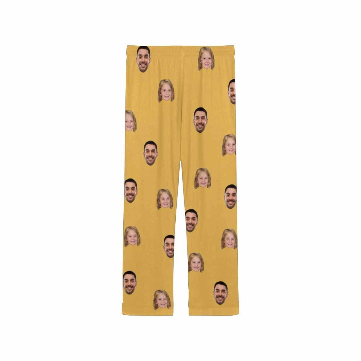 FacePajamas Pajama Custom My Family Face Nightwear Personalized Women's Slumber Party Long Pajama Shirt&Pants