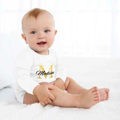 FacePajamas Baby Pajama Custom Name Best Wish Infant Bodysuit One Piece Jumpsuit Personalized Long Sleeve Rompers Baby Clothes