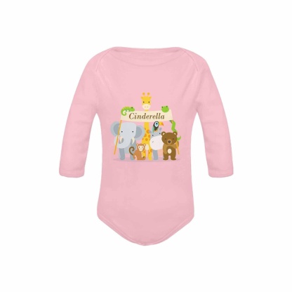 FacePajamas Baby Pajama Custom Name Cartoon Animals Onesie Infant Bodysuit One Piece Jumpsuit Personalized Long Sleeve Rompers Baby Clothes