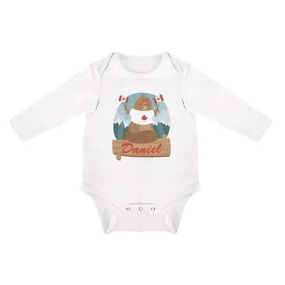 FacePajamas Baby Pajama Custom Name Christmas Infant Bodysuit One Piece Jumpsuit Personalized Long Sleeve Rompers Baby Clothes