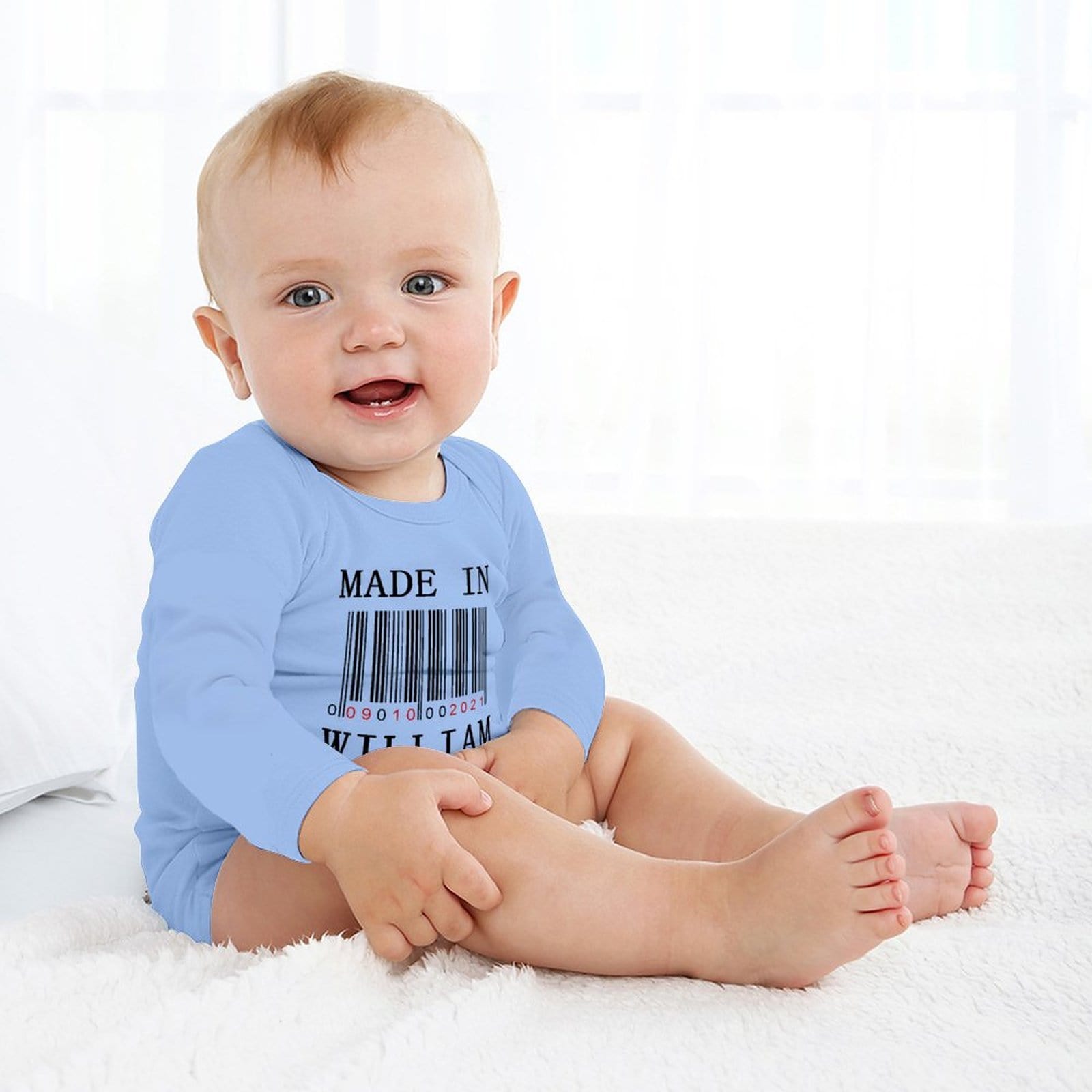 FacePajamas Baby Pajama Custom Name&Date Infant Bodysuit One Piece Jumpsuit Personalized Long Sleeve Rompers Baby Clothes