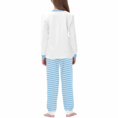 FacePajamas pajama Custom Name Pajamas Panda Winter Ski Sleepwear Girls Boys Pjs Kids Long Sleeve Pajamas Set