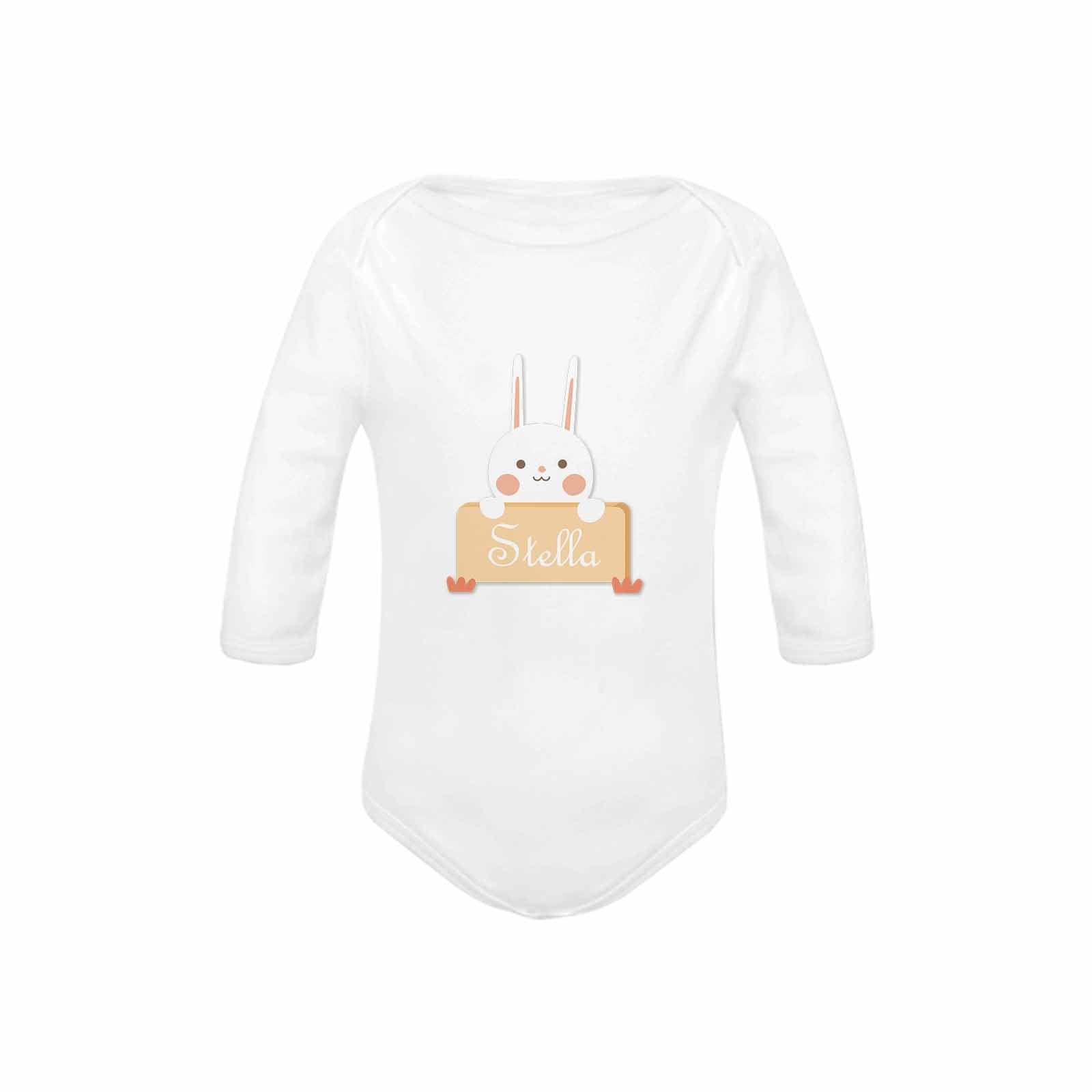 FacePajamas Baby Pajama Custom Name Rabbit Onesie Infant Bodysuit One Piece Jumpsuit Personalized Long Sleeve Rompers Baby Clothes