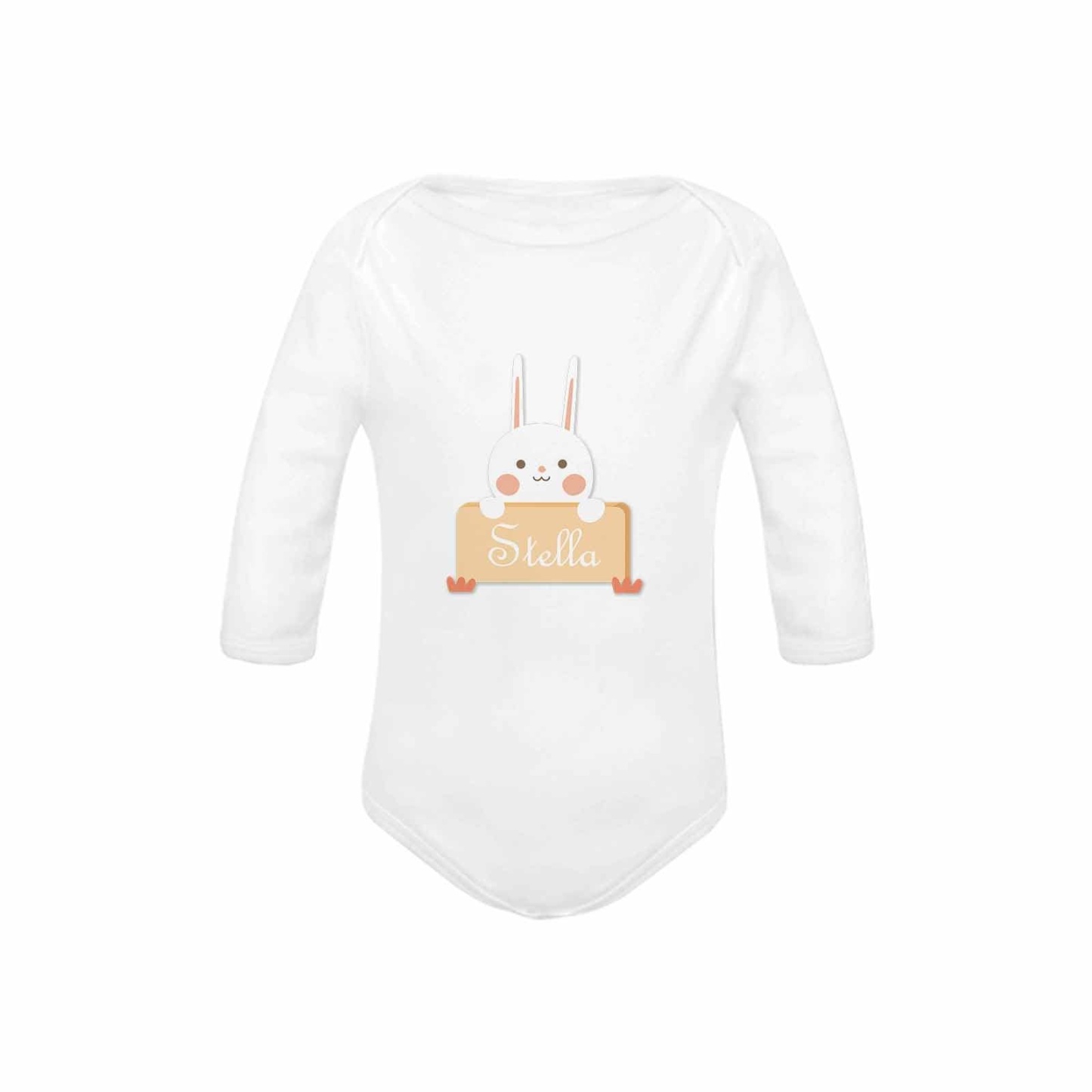 FacePajamas Baby Pajama Custom Name Rabbit Onesie Infant Bodysuit One Piece Jumpsuit Personalized Long Sleeve Rompers Baby Clothes
