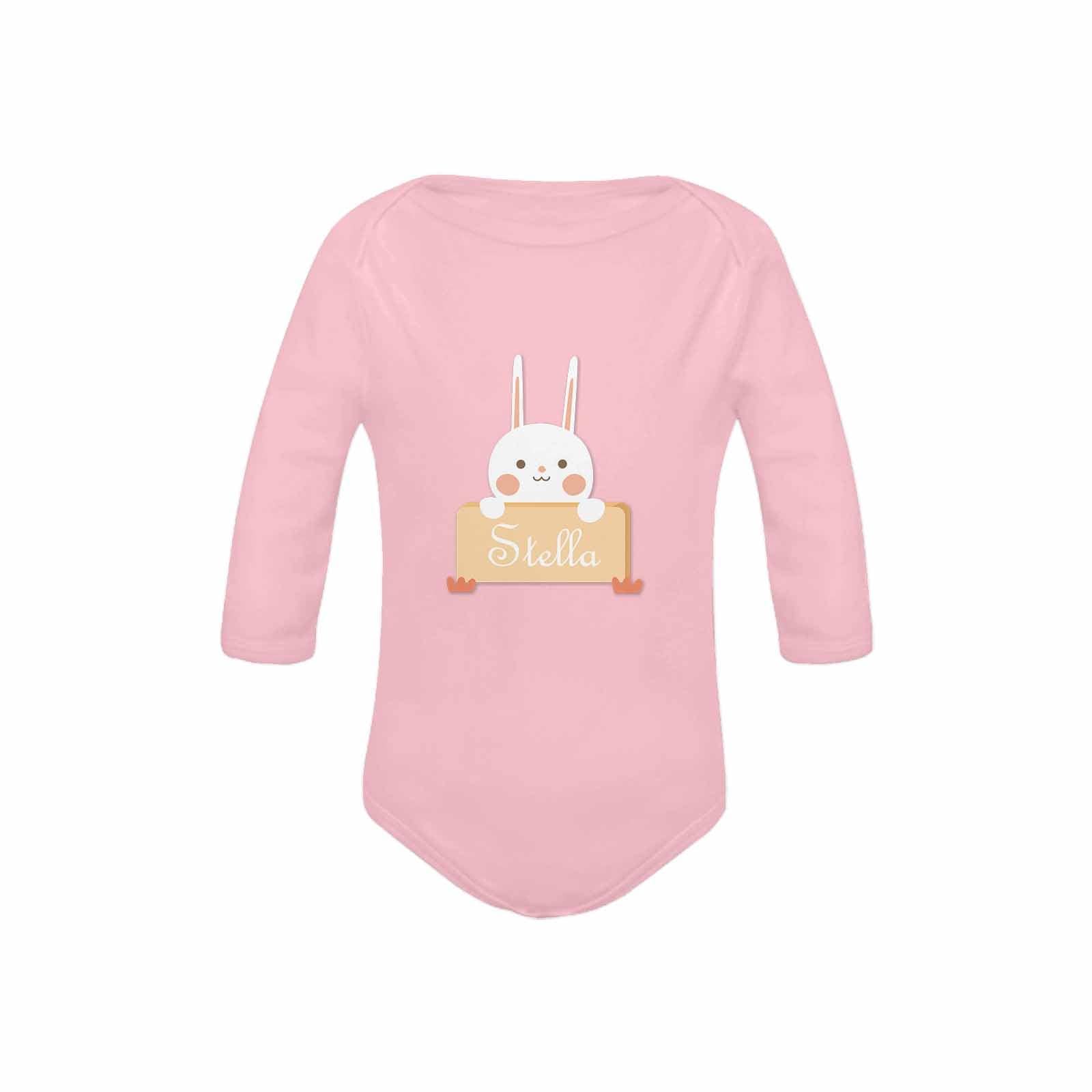 FacePajamas Baby Pajama Custom Name Rabbit Onesie Infant Bodysuit One Piece Jumpsuit Personalized Long Sleeve Rompers Baby Clothes