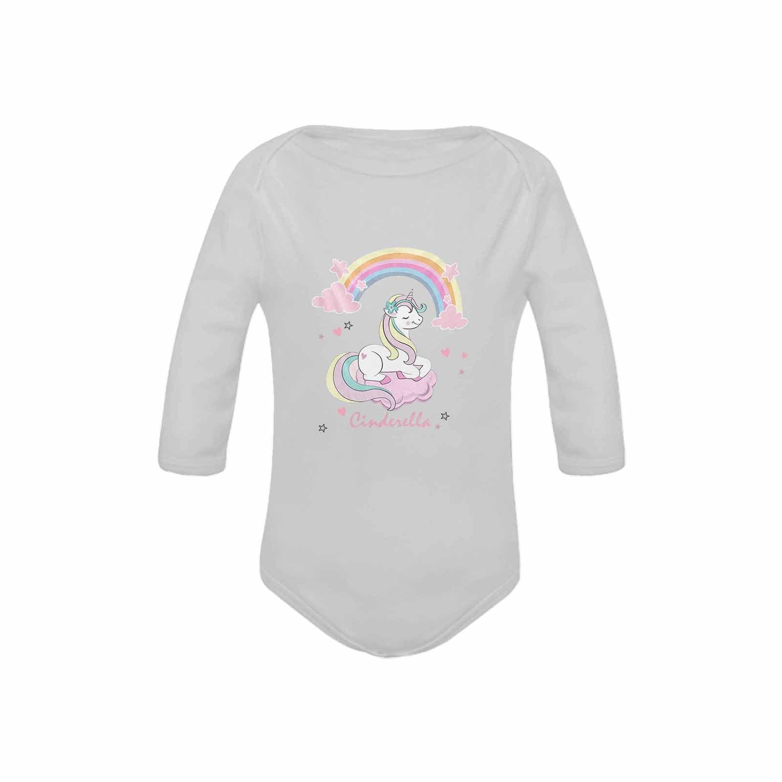FacePajamas Baby Pajama Custom Name Unicorn Onesie Infant Bodysuit One Piece Jumpsuit Personalized Long Sleeve Rompers Baby Clothes