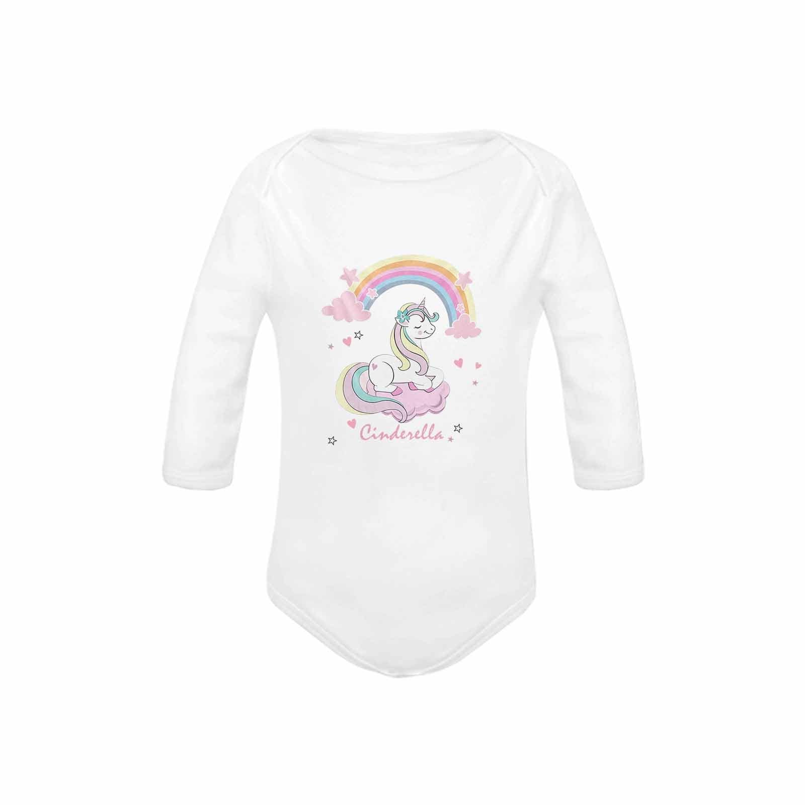 FacePajamas Baby Pajama Custom Name Unicorn Onesie Infant Bodysuit One Piece Jumpsuit Personalized Long Sleeve Rompers Baby Clothes