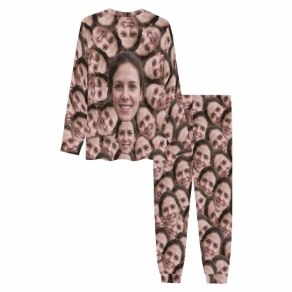 FacePajamas Pajama Custom Pajamas with Faces Personalized Photo Seamless Men's All Over Print Pajama Set