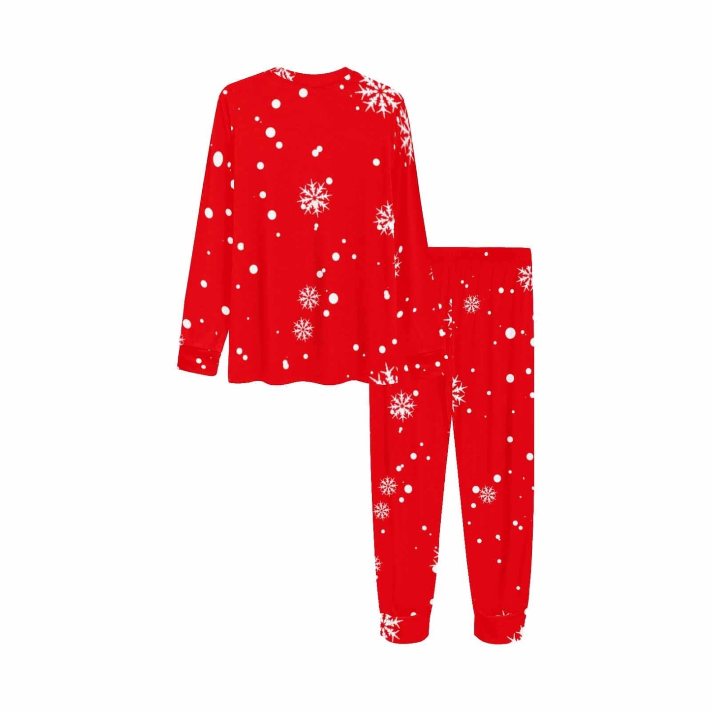FacePajamas Pajama Custom Pajamas with Name Santa Claus Nightwear Personalized Red Kids Long Sleeve Pajamas Set