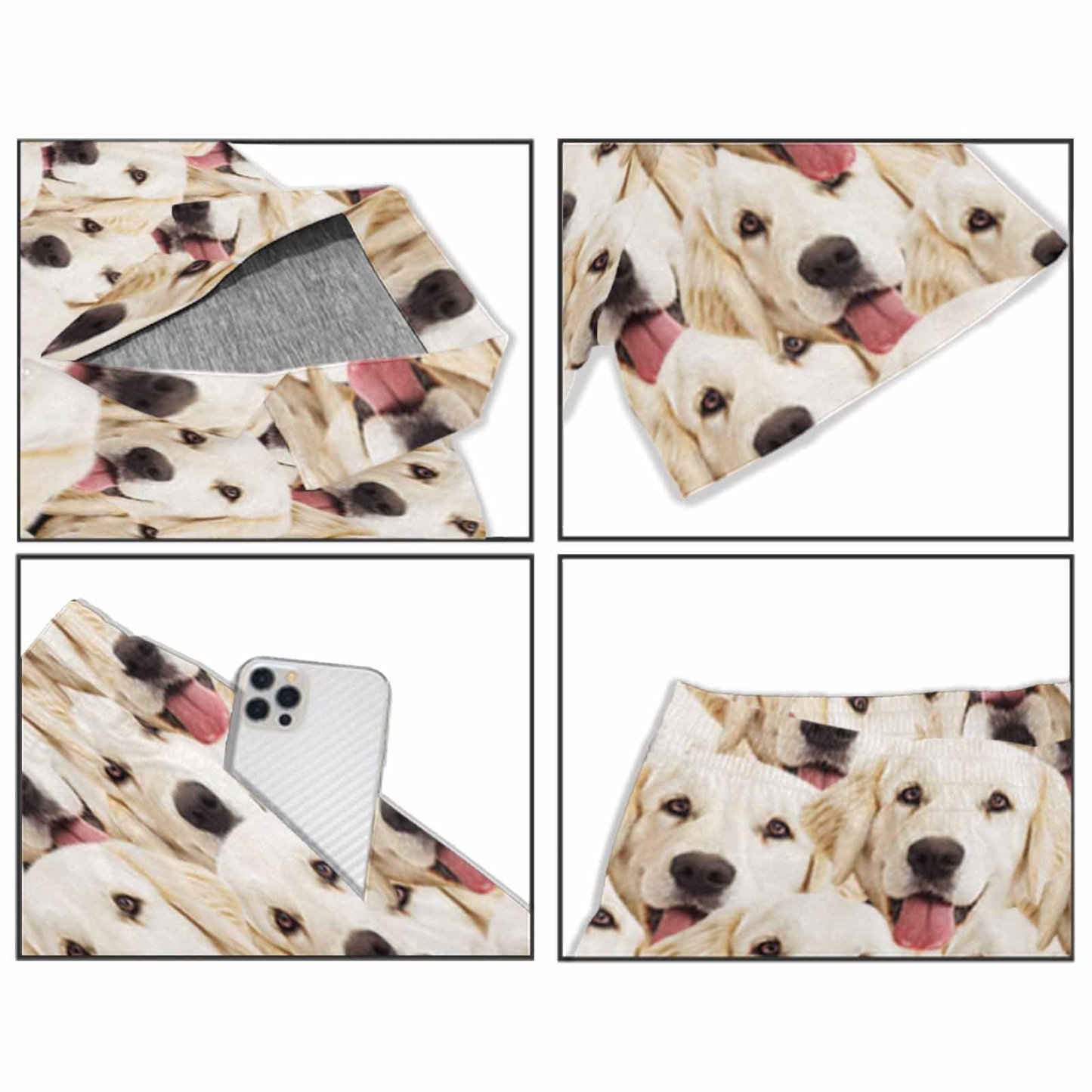 FacePajamas Pajama Custom Pet Face Pajamas Personalized My Lovely Dog Men's V-Neck Short Sleeve Pajama Set Funny Gift