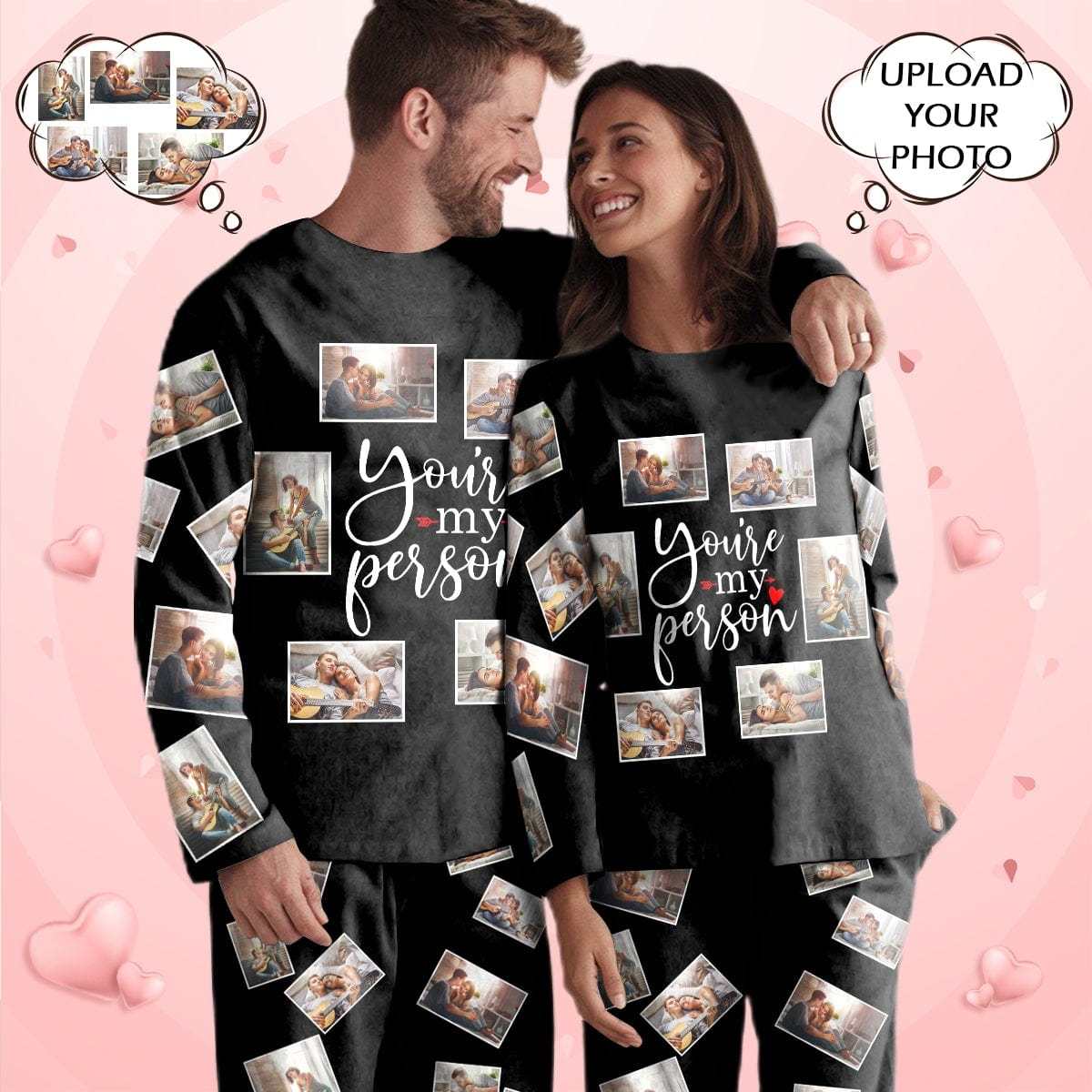 FacePajamas Pajama Custom Photo My Person Sleepwear Personalized Slumber Party Couple Matching Pajamas