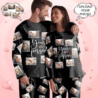 FacePajamas Pajama Custom Photo My Person Sleepwear Personalized Slumber Party Couple Matching Pajamas