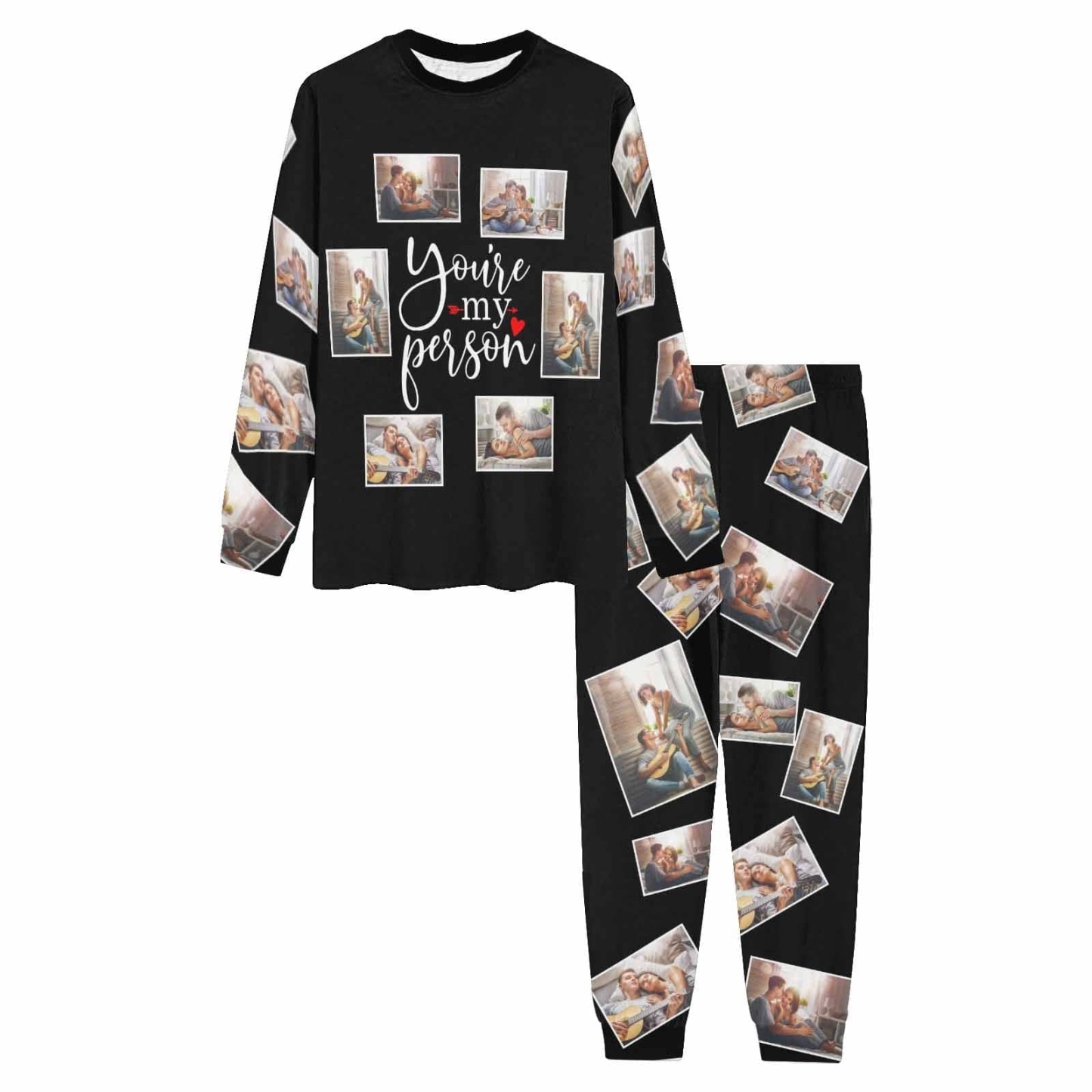 FacePajamas Pajama Custom Photo My Person Sleepwear Personalized Slumber Party Couple Matching Pajamas