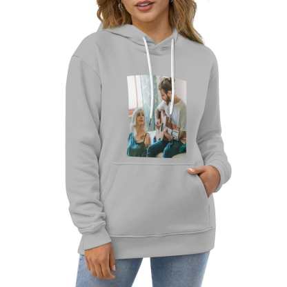 FacePajamas Hoodie-2WH-SDS Custom Photo Plus Size Hoodie with Pictures on It Black?Hoodie?with?Design Personalized Face Unisex Loose Hoodie Custom Top Outfits