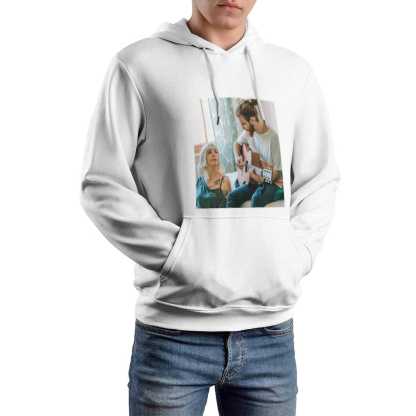 FacePajamas Hoodie-2WH-SDS Custom Photo Plus Size Hoodie with Pictures on It Black?Hoodie?with?Design Personalized Face Unisex Loose Hoodie Custom Top Outfits