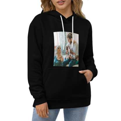FacePajamas Hoodie-2WH-SDS Custom Photo Plus Size Hoodie with Pictures on It Black?Hoodie?with?Design Personalized Face Unisex Loose Hoodie Custom Top Outfits