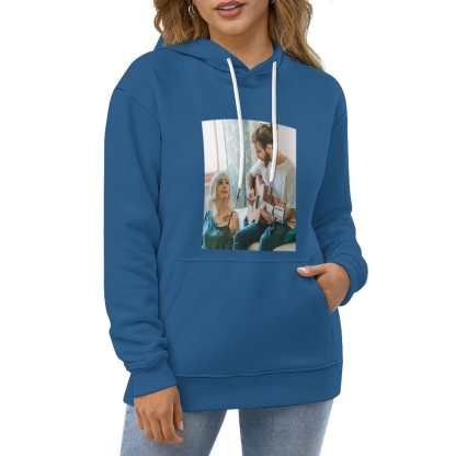 FacePajamas Hoodie-2WH-SDS Custom Photo Plus Size Hoodie with Pictures on It Black?Hoodie?with?Design Personalized Face Unisex Loose Hoodie Custom Top Outfits