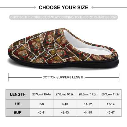 FacePajamas Slippers-2YX-SDS Custom Photo Seamless Family Men's All Over Print Cotton Slippers
