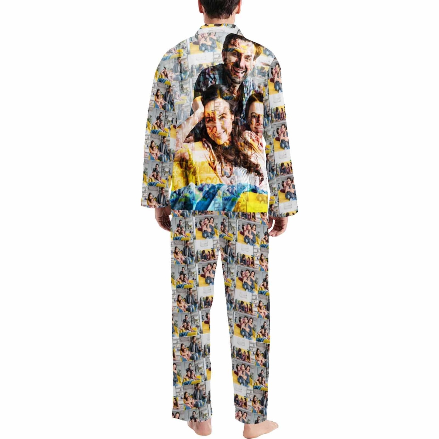 FacePajamas Pajama Sets Custom Photos Couple Matching Pajamas Personalized Photo Loungewear Set Sleepwear For Men Women