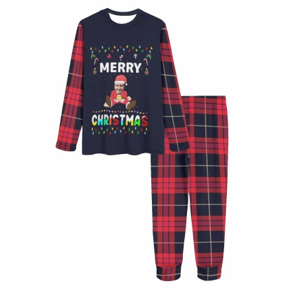 FacePajamas Custom Print Pajama Sets Face on Persoanlized Christmas Sleepwear for Women